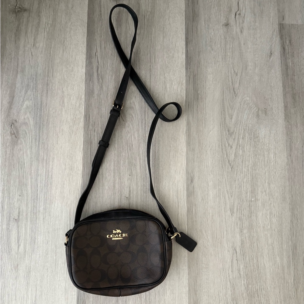 Coach Brown and Black Crossbody Bag